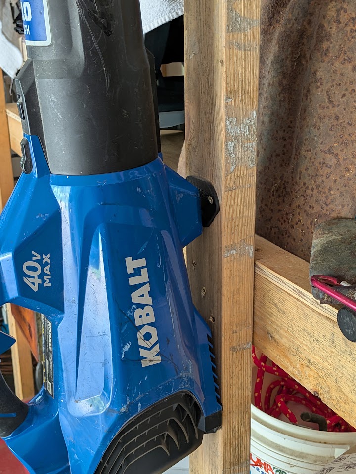 Ryobi 40V / Kobalt 40V Electric Blower & Trimmer Wall Hanger — Reinforced Base (PETG)