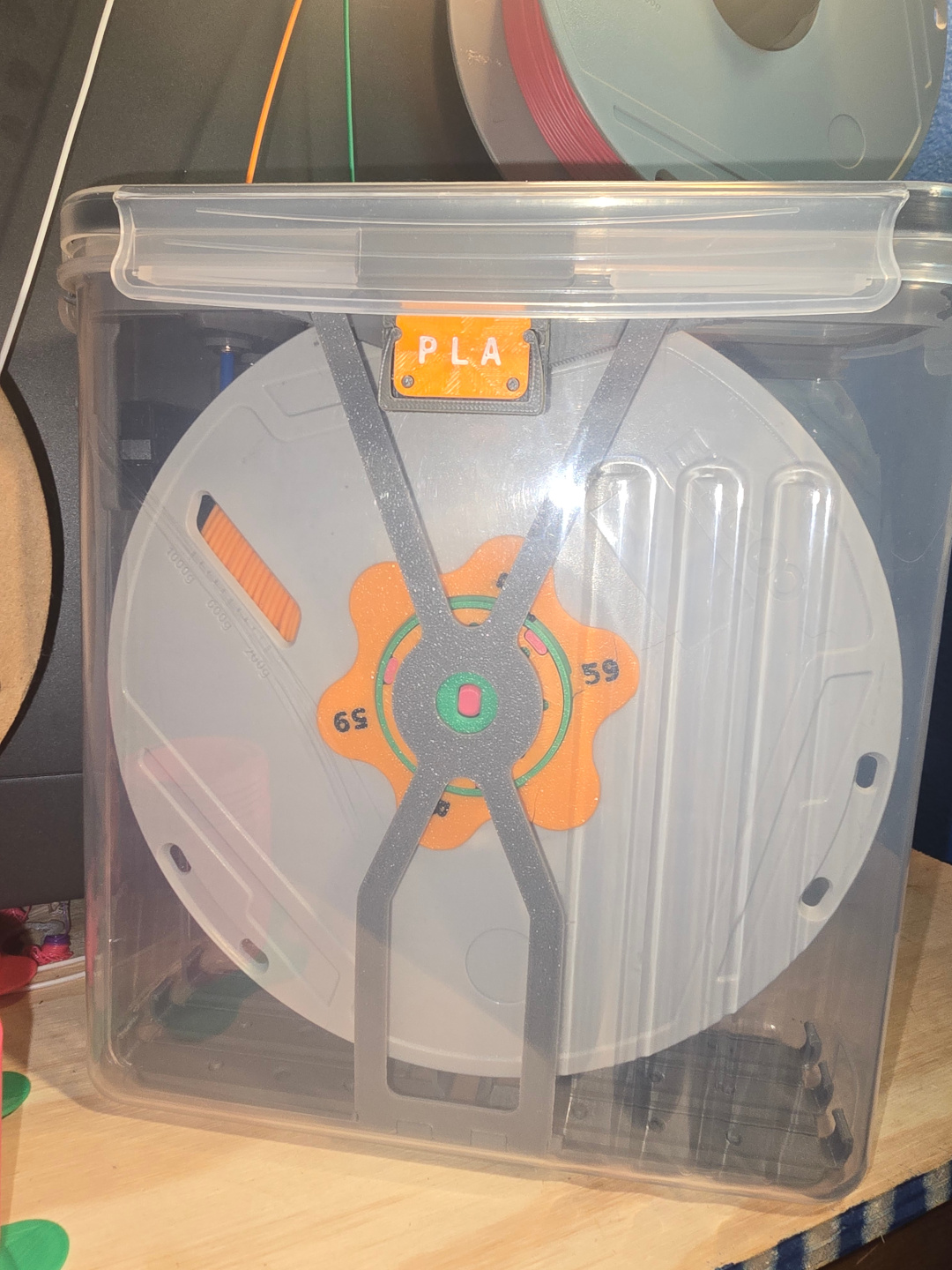 Auto-Rewind Spool Holder for Modular Drybox
