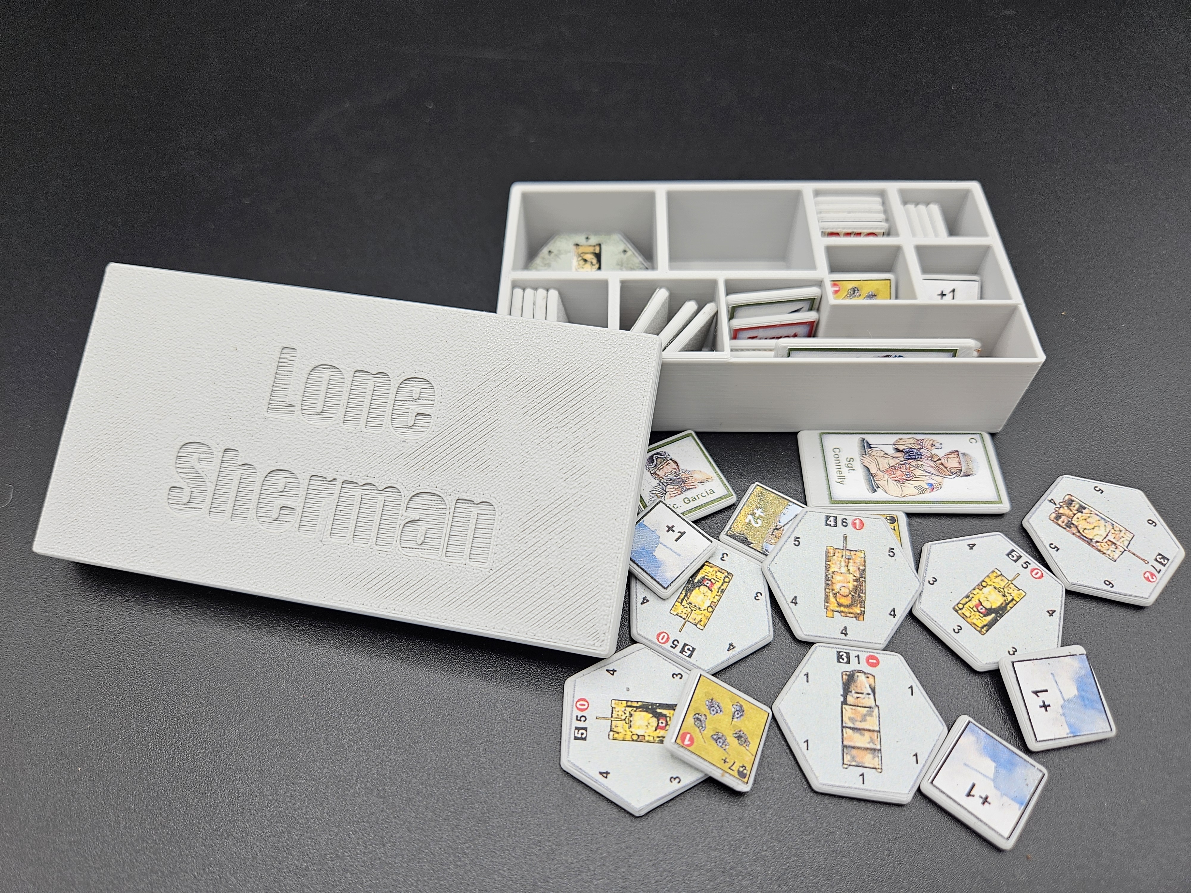 Lone Sherman 2 mm counter bases and box