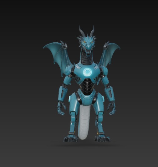 Miniatura 2 do modelo 3D cyborg dragon 2