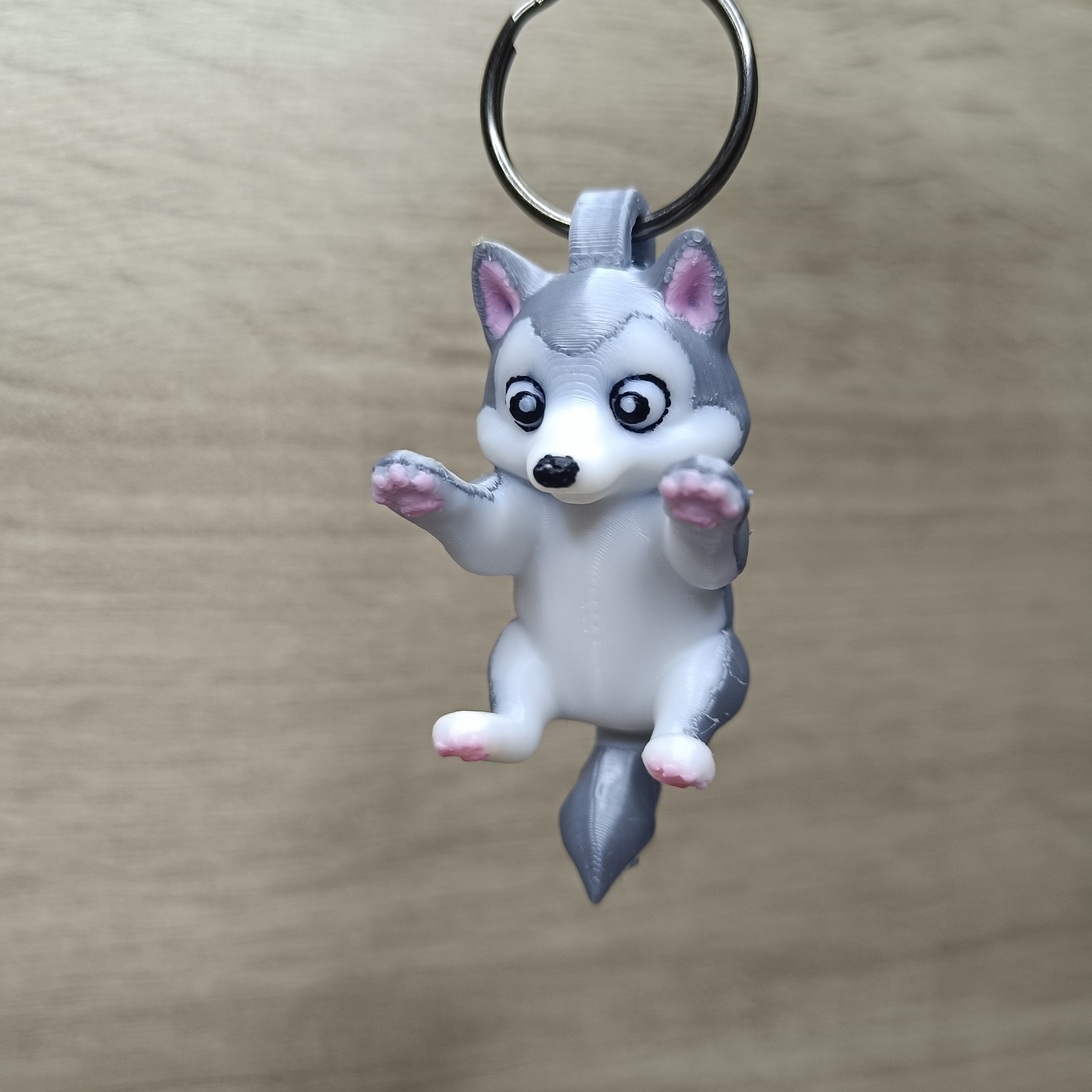Cute wolf keychain