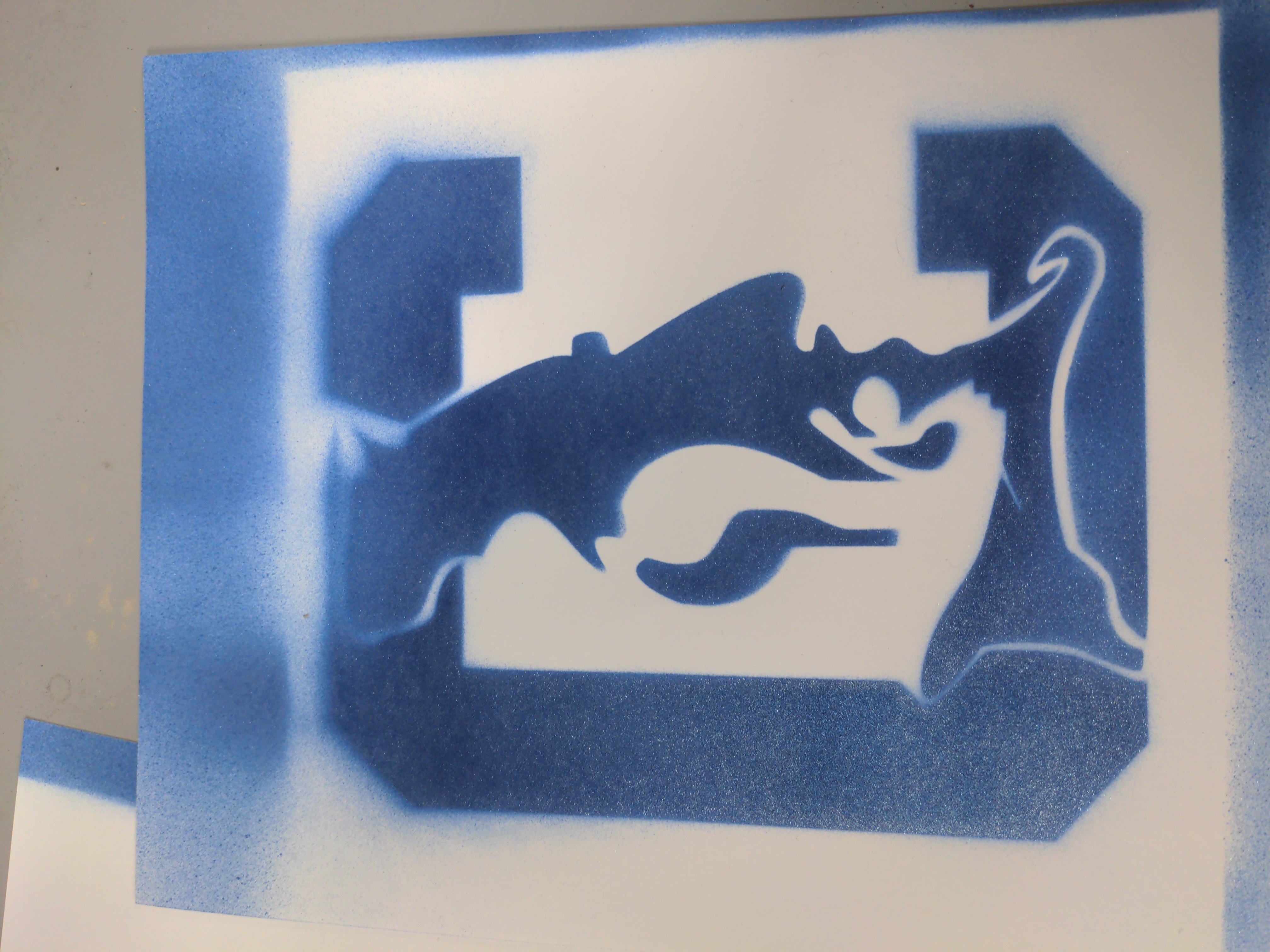 Miniatura 2 do modelo 3D Corvallis Blue Devils stencil
