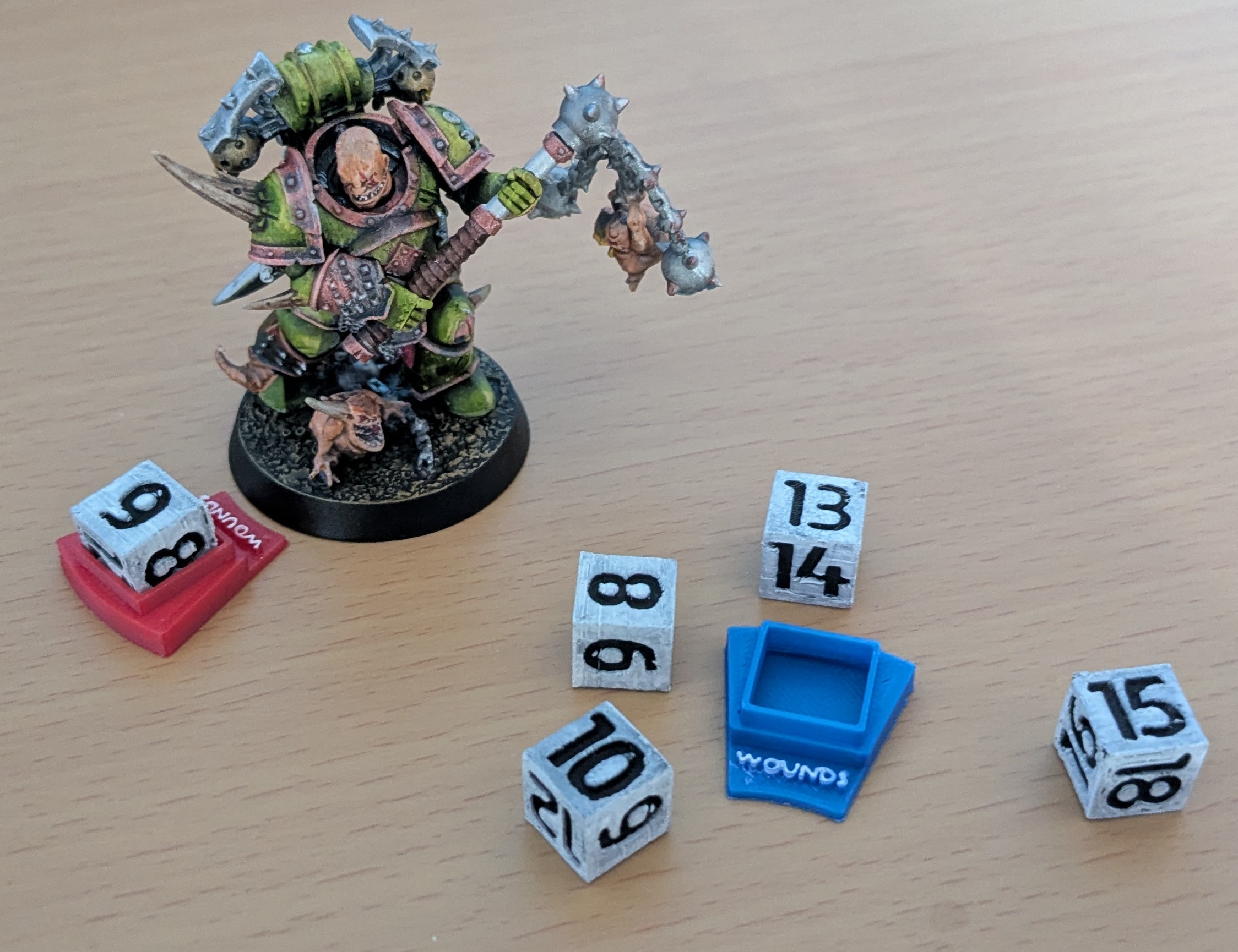 Kill Team Wound Counter Trays and Dice