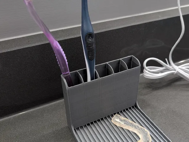 Toothbrush and Bite Guard Holder