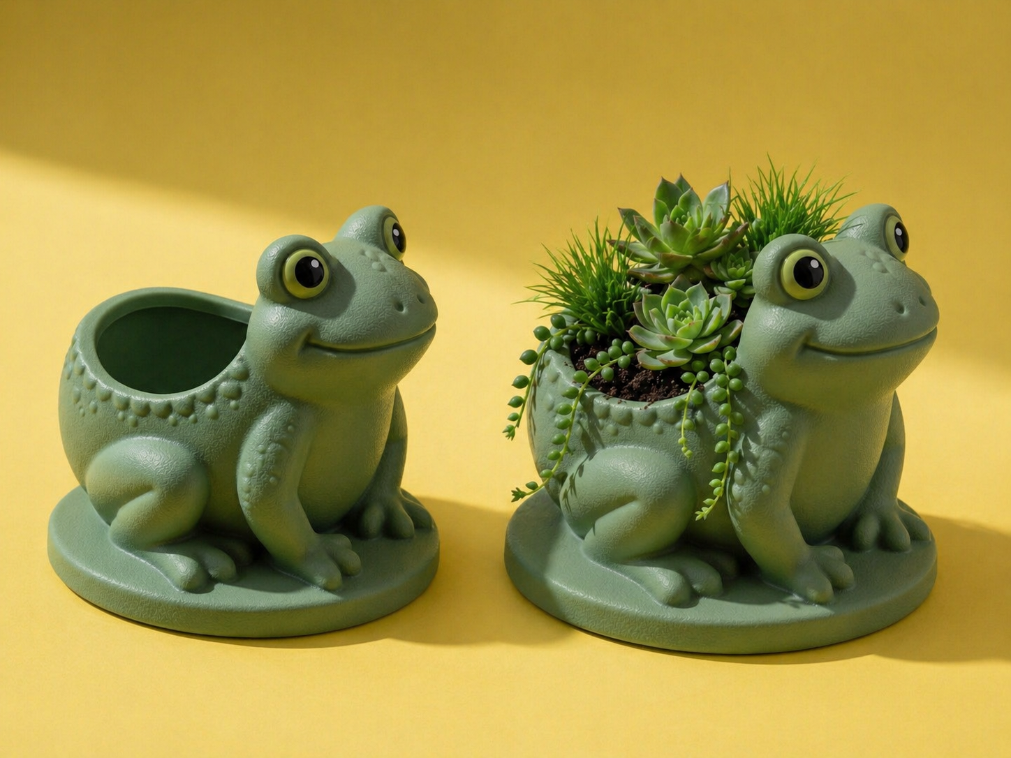 Frog Succulent Planter Kawaii Animal Plant Pot Home Decor