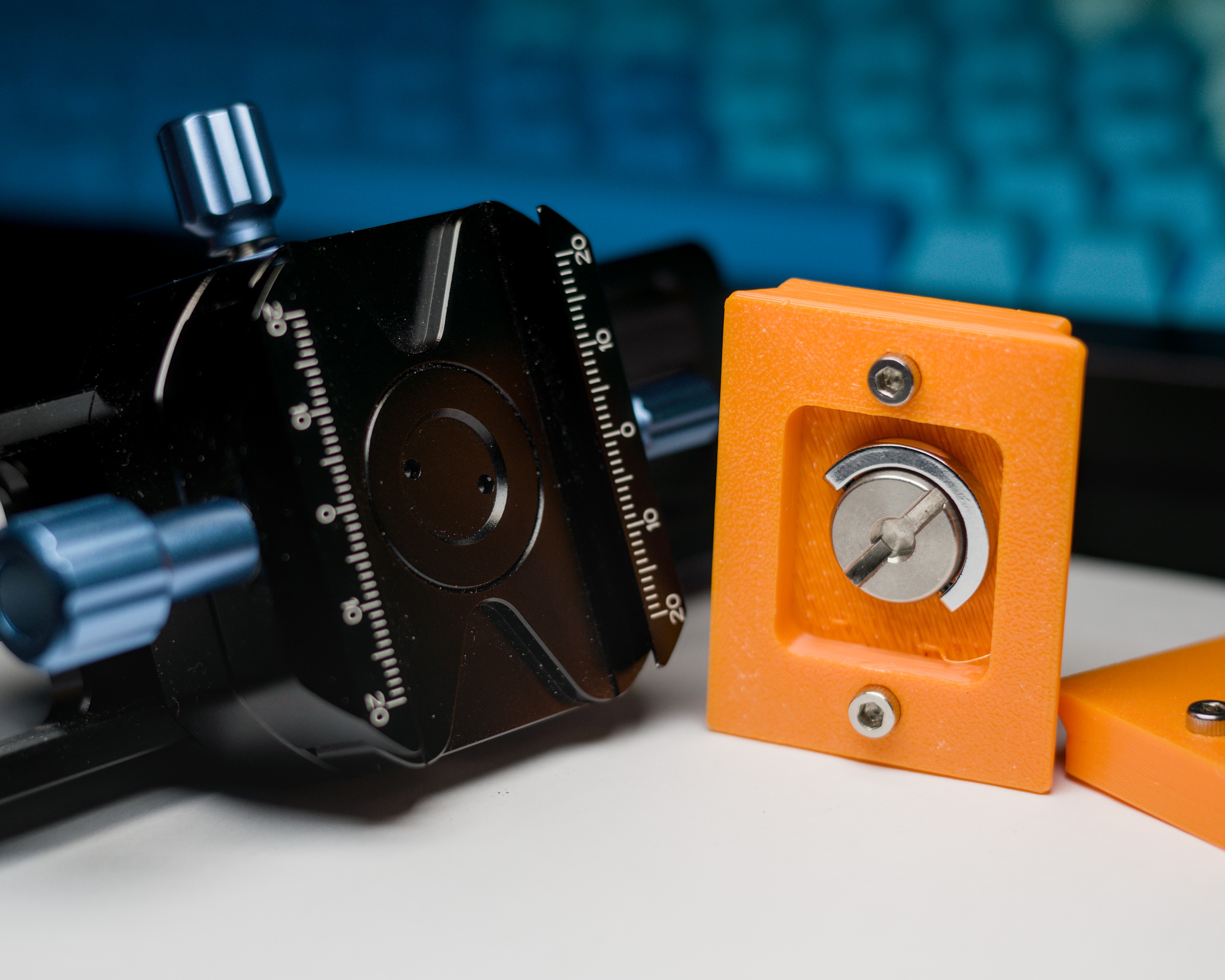 Arca compatible tripod plate with safety pins 3D model
