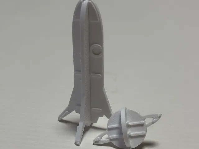 Space Rocket - Kit Card (2 Colours, Slot-Together, No Glue)