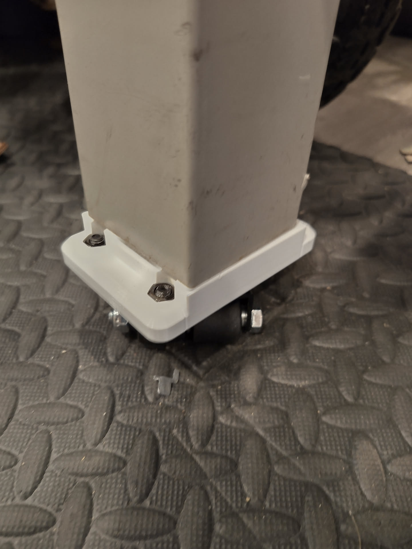 Low profile caster adapter for vintage drafting tables
