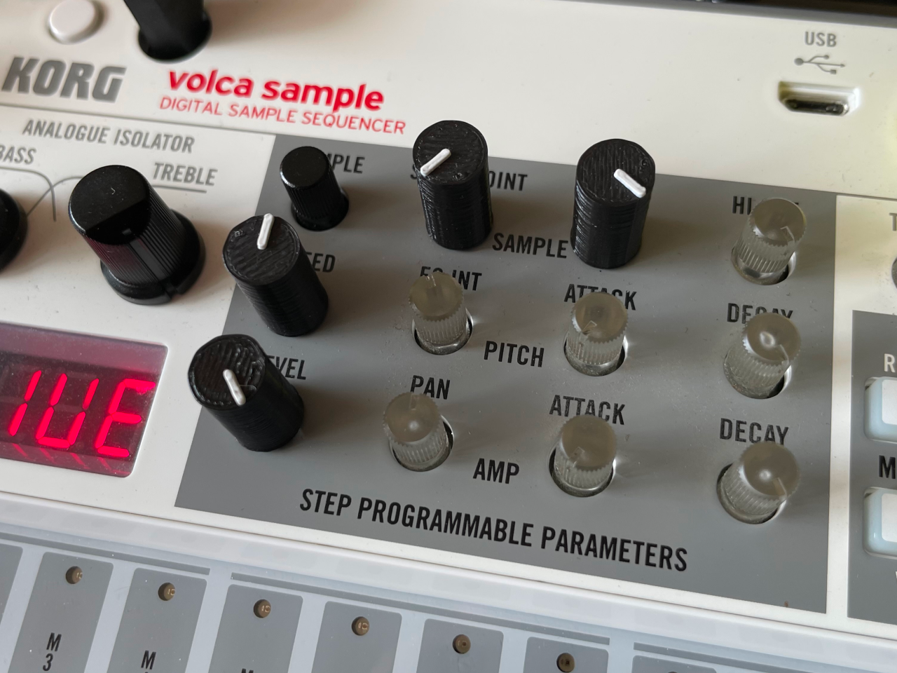 KNOBS WITH INDICATOR FOR KORG VOLCA SERIES (D-SHAFT + NORMAL)
