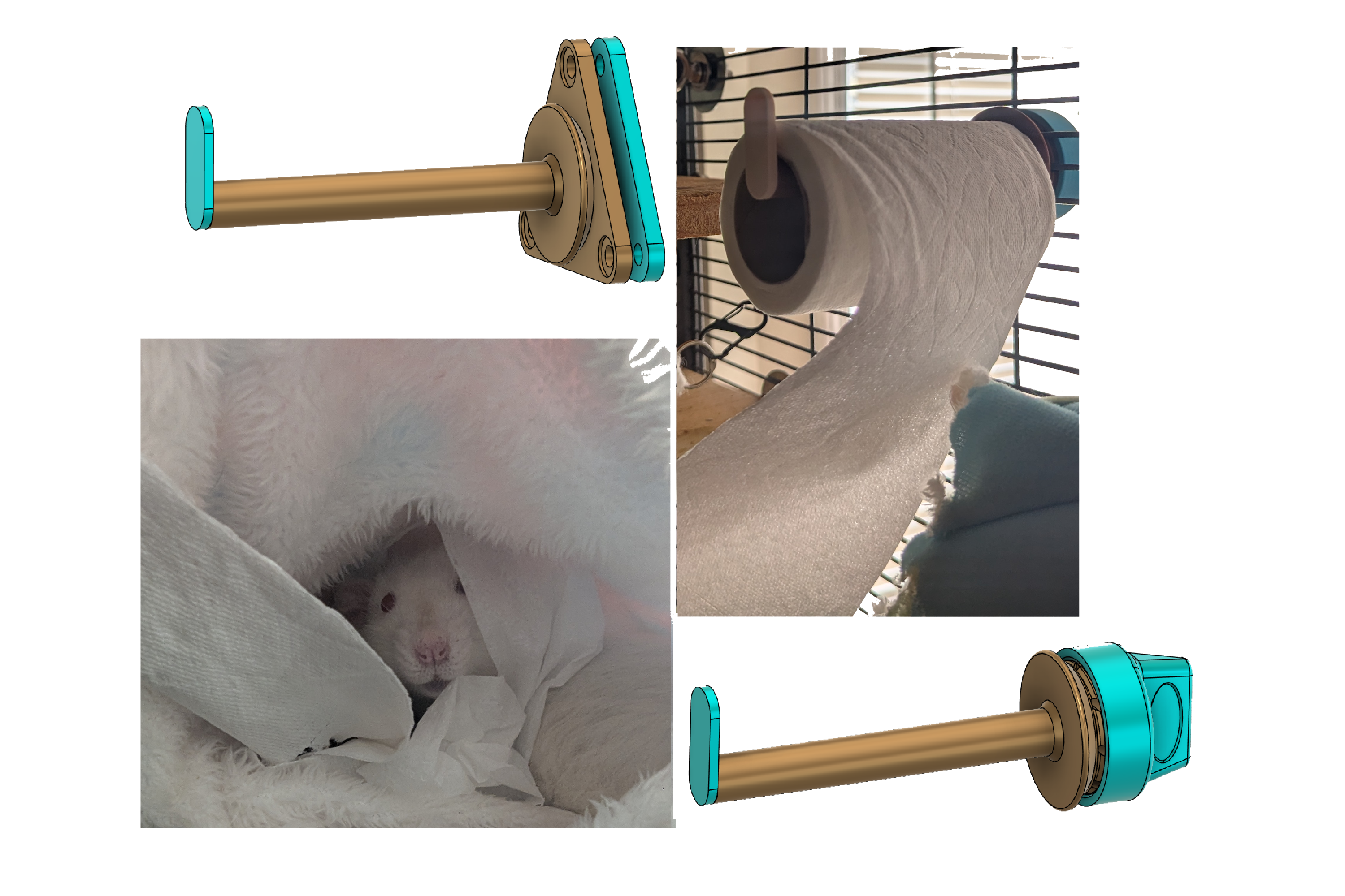 Toilet Paper Holder for Rat Cage