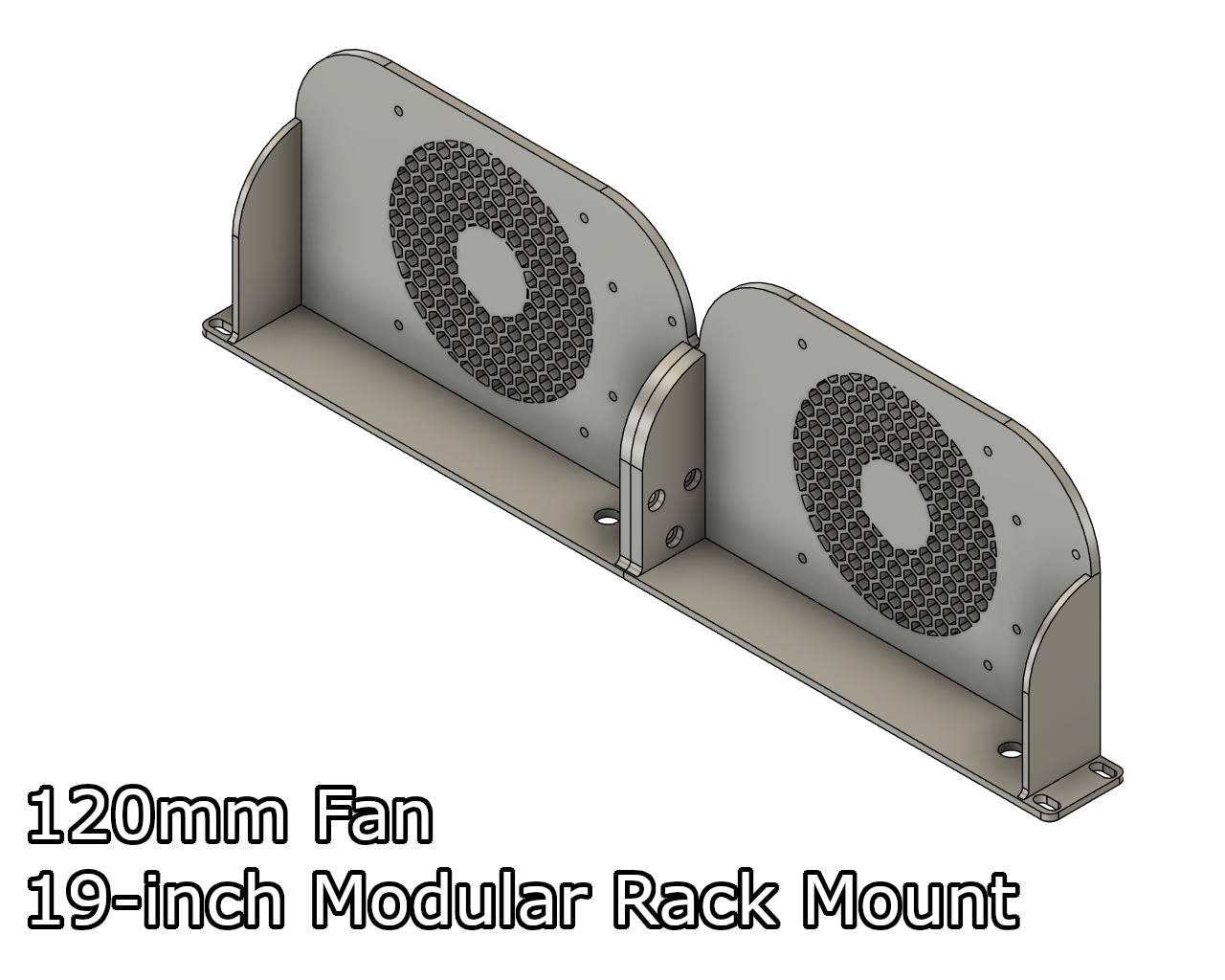 120mm fan modular mount for 19-inch rack