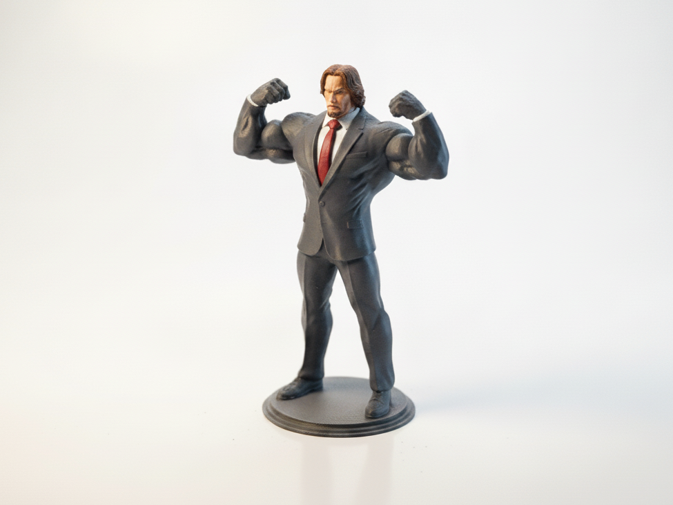 Buff John Wick Figurine Action Hero 3D Printable