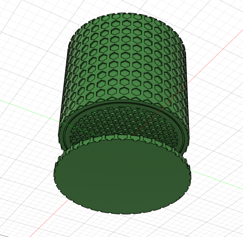 Miniatura 3 do modelo 3D Plant pot with a hexagonal pattern