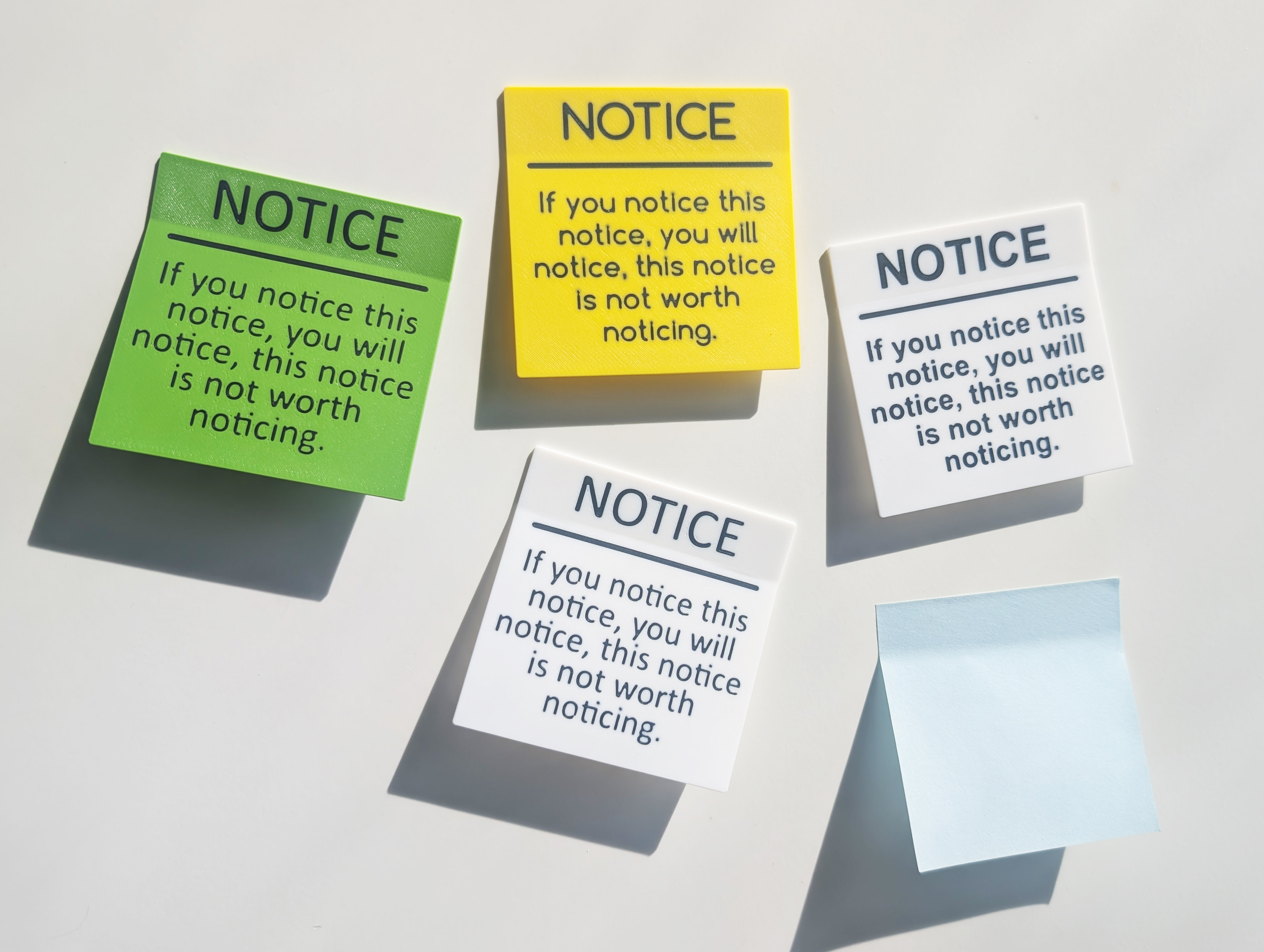 'Notice' on printable POST-IT (foldable & with different FONTS) — miniatura 12
