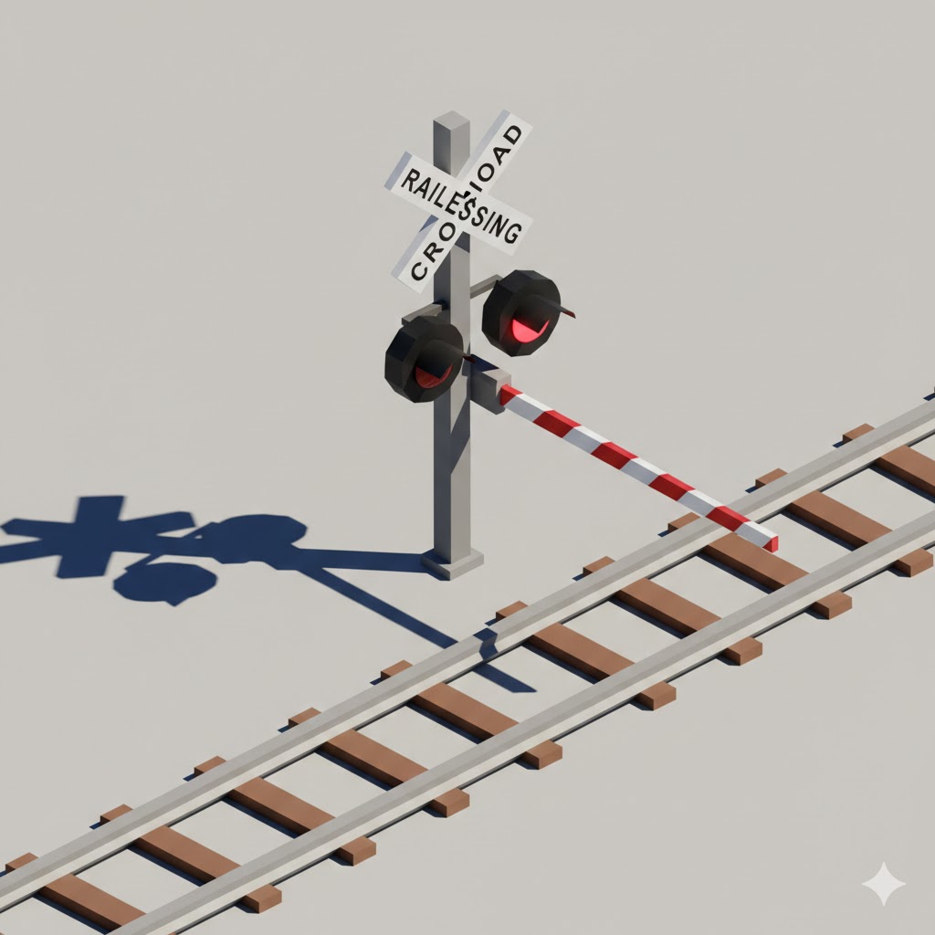Low Poly Railroad Crossing