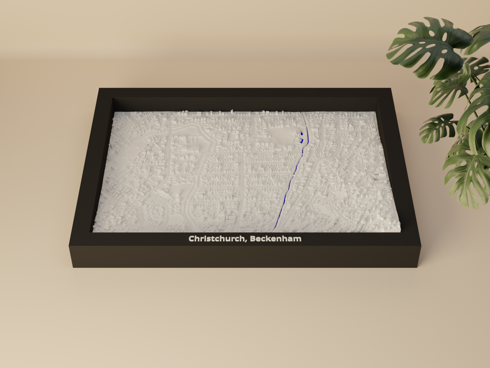 Christchurch, Beckenham, New Zealand - 3D Miniature