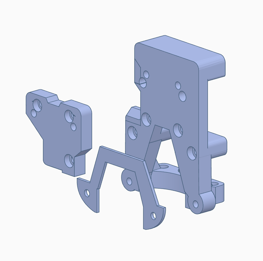 Ender 3 MGN12h carrier mount for Dragon Burner and Cartographer 4 probe 3D model