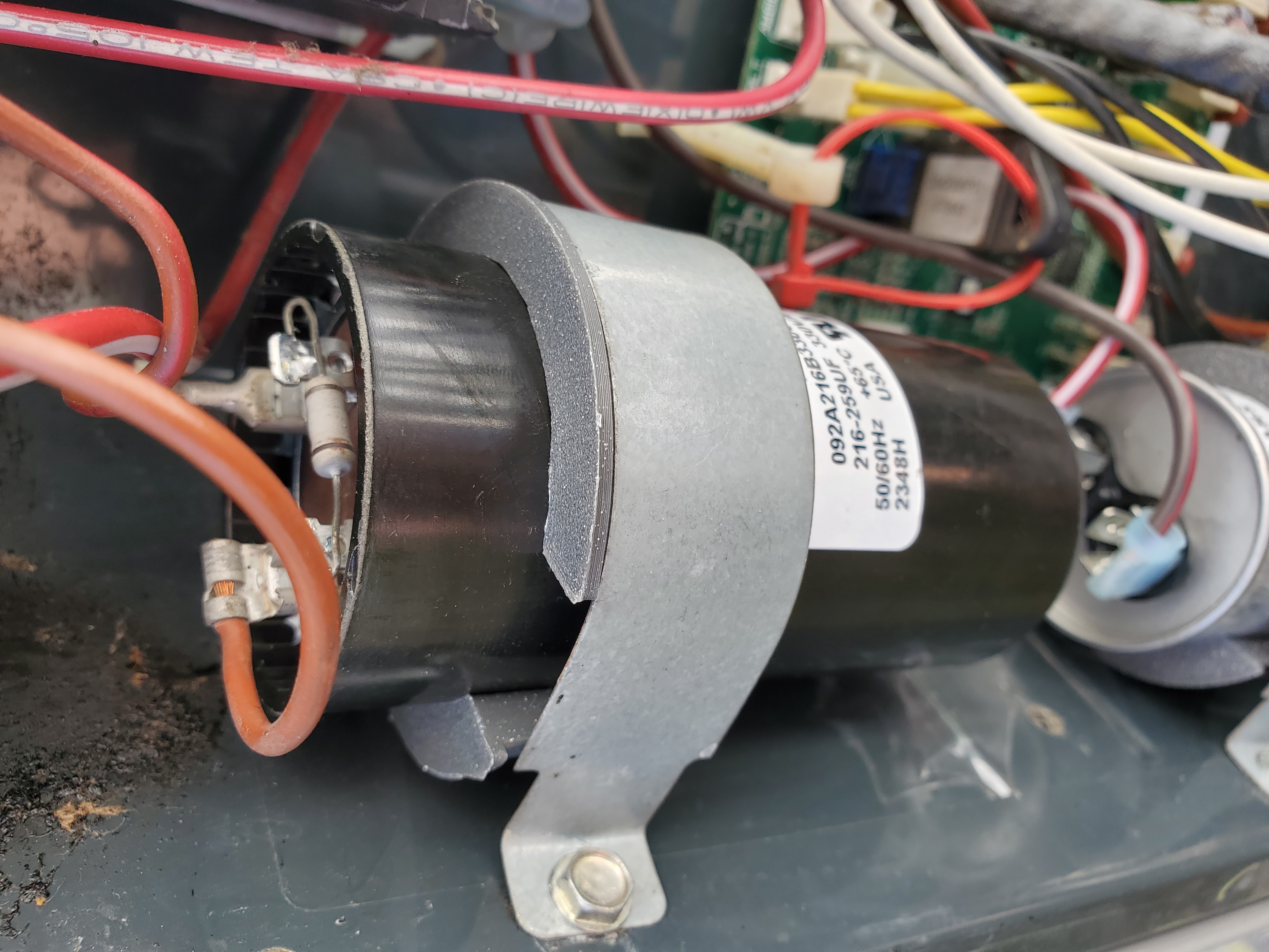 HVAC capacitor adapter ring