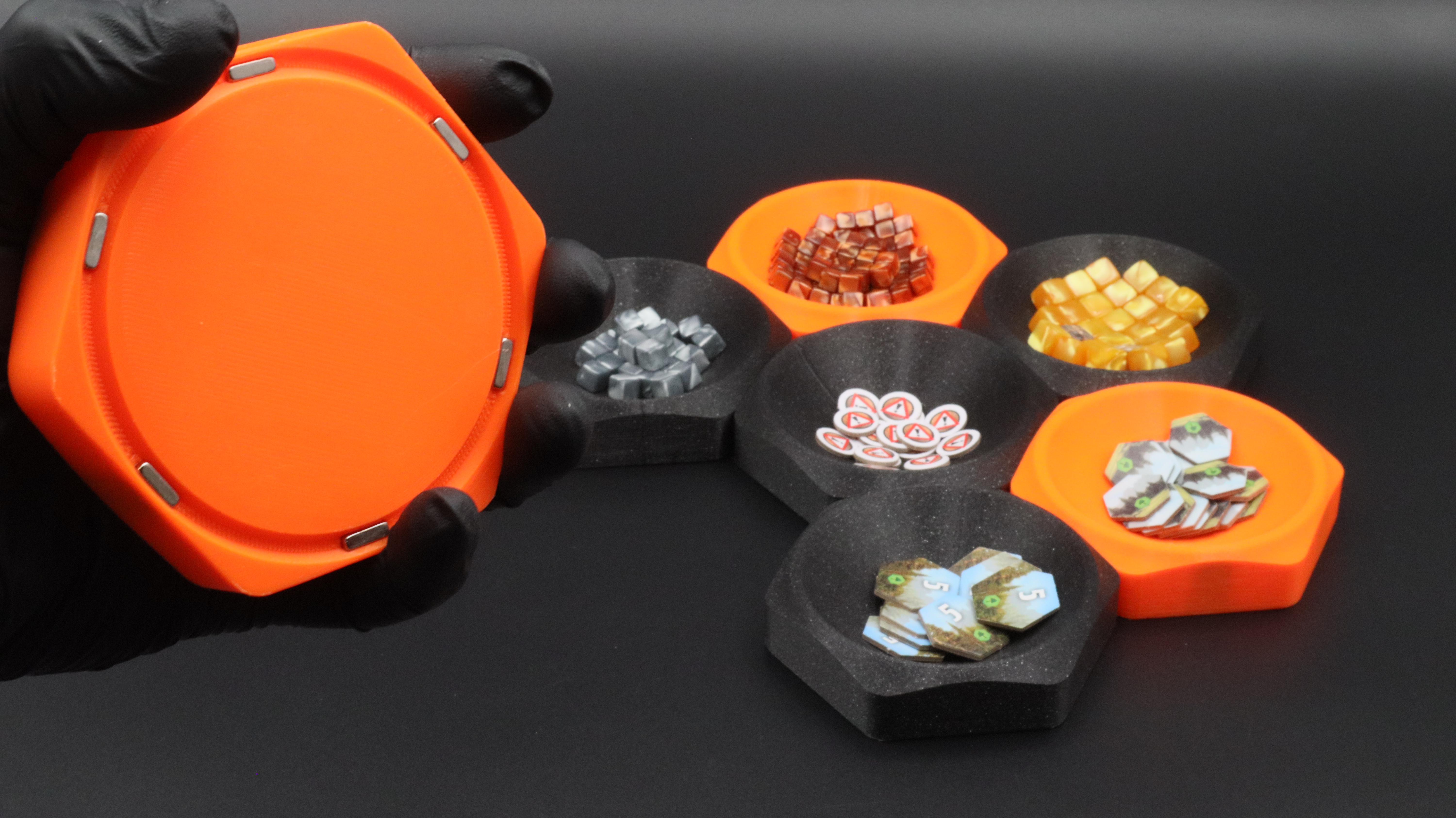 CRATER - Modular Magnetic Stacking Tabletop Gaming Trays