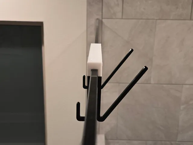 Phone hook for 10mm glass shower