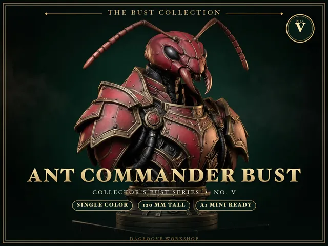 Steampunk Ant Bust Sculpture, Ant Commander