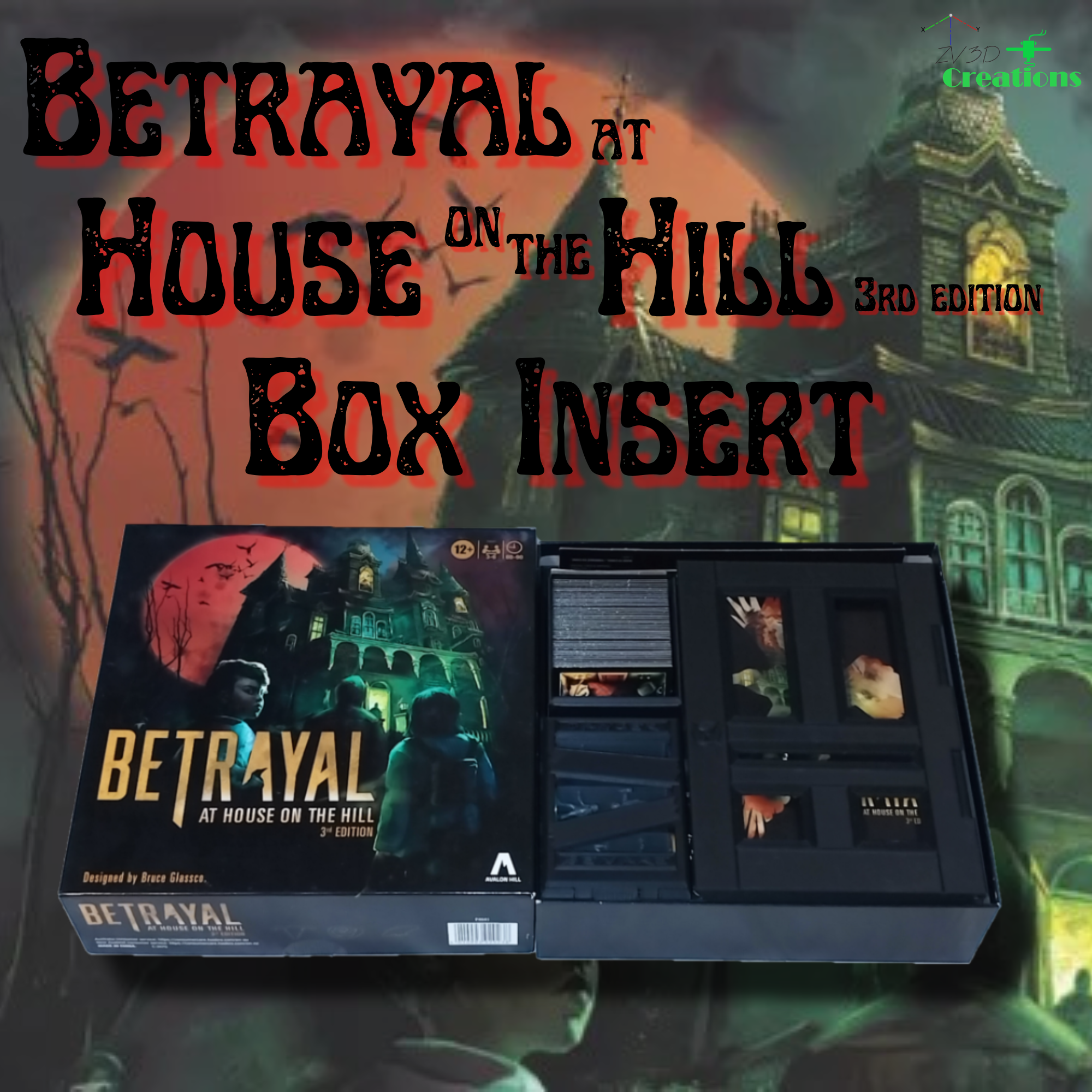 Betrayal at the House on the Hill 3rd edition box insert (including expansions)