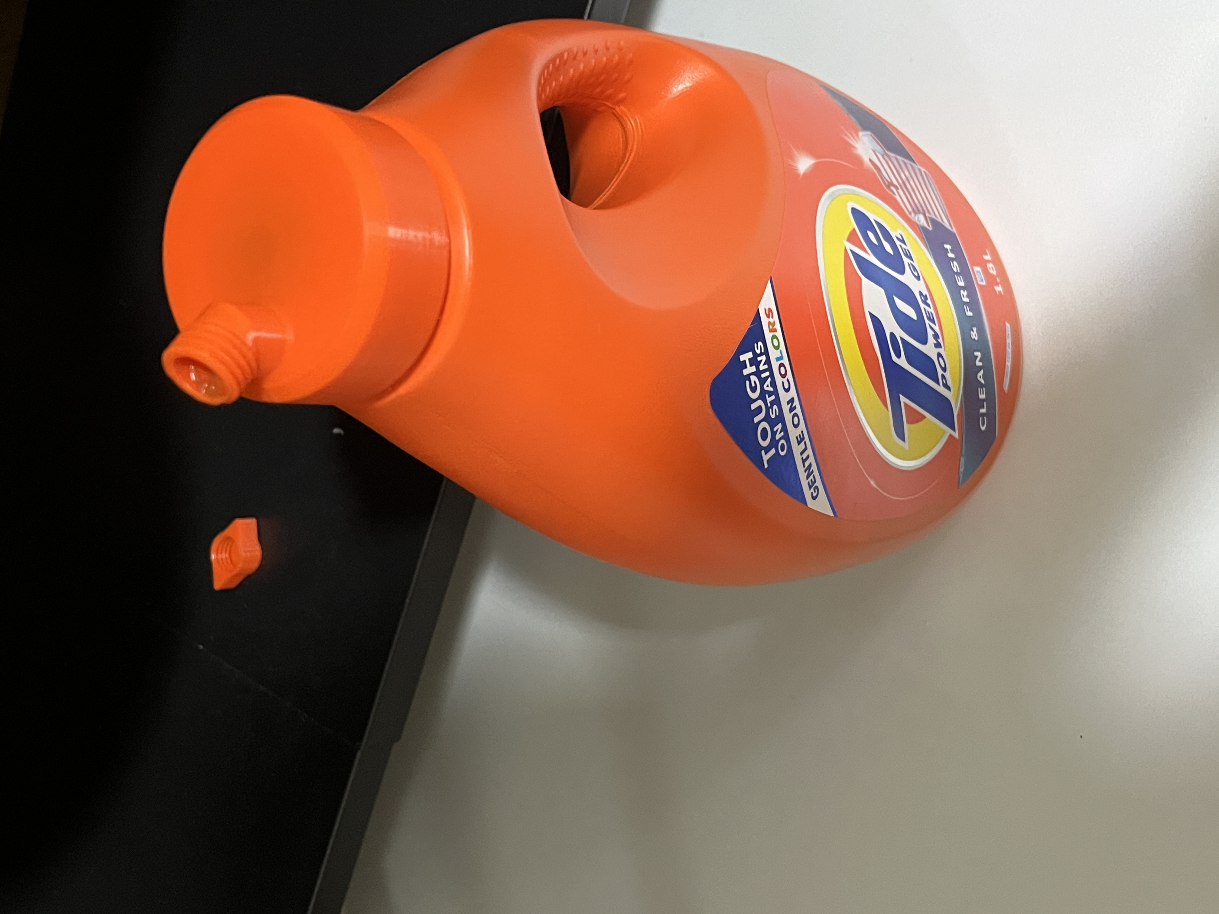 Detergent cap - Easier to pour into washing machine