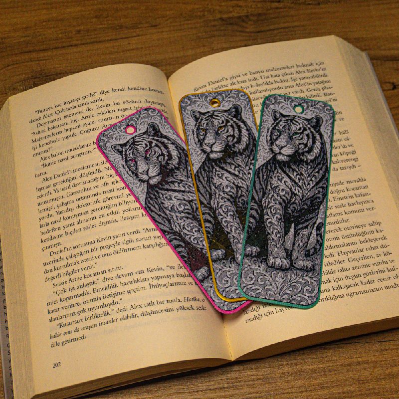 Ornamental Tiger - Hueforge Bookmark by ArchiTech | Download free STL ...