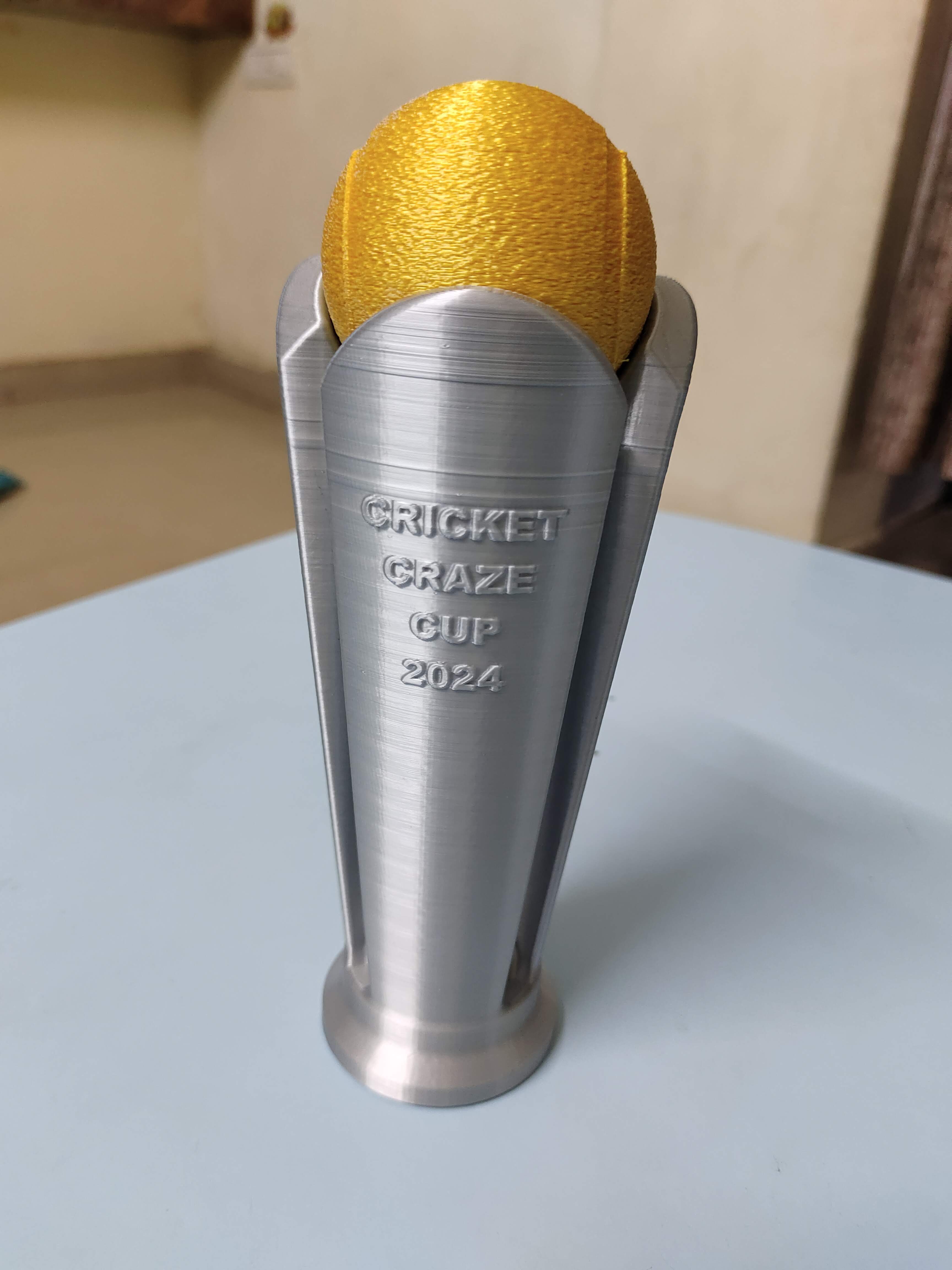 Turf Cup Trophy + Tennis Ball Top | No Supports Main Body — thumbnail 2