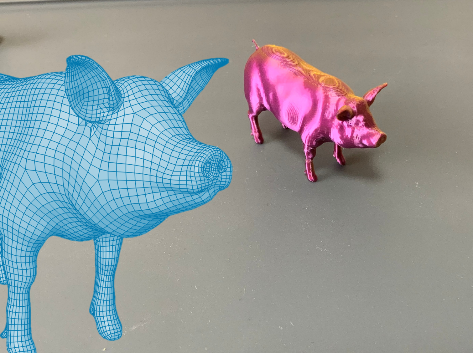 Pig - 3d outline