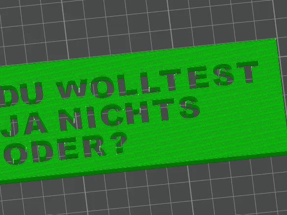 Nichts! (Du wolltest ja nichts, oder?)