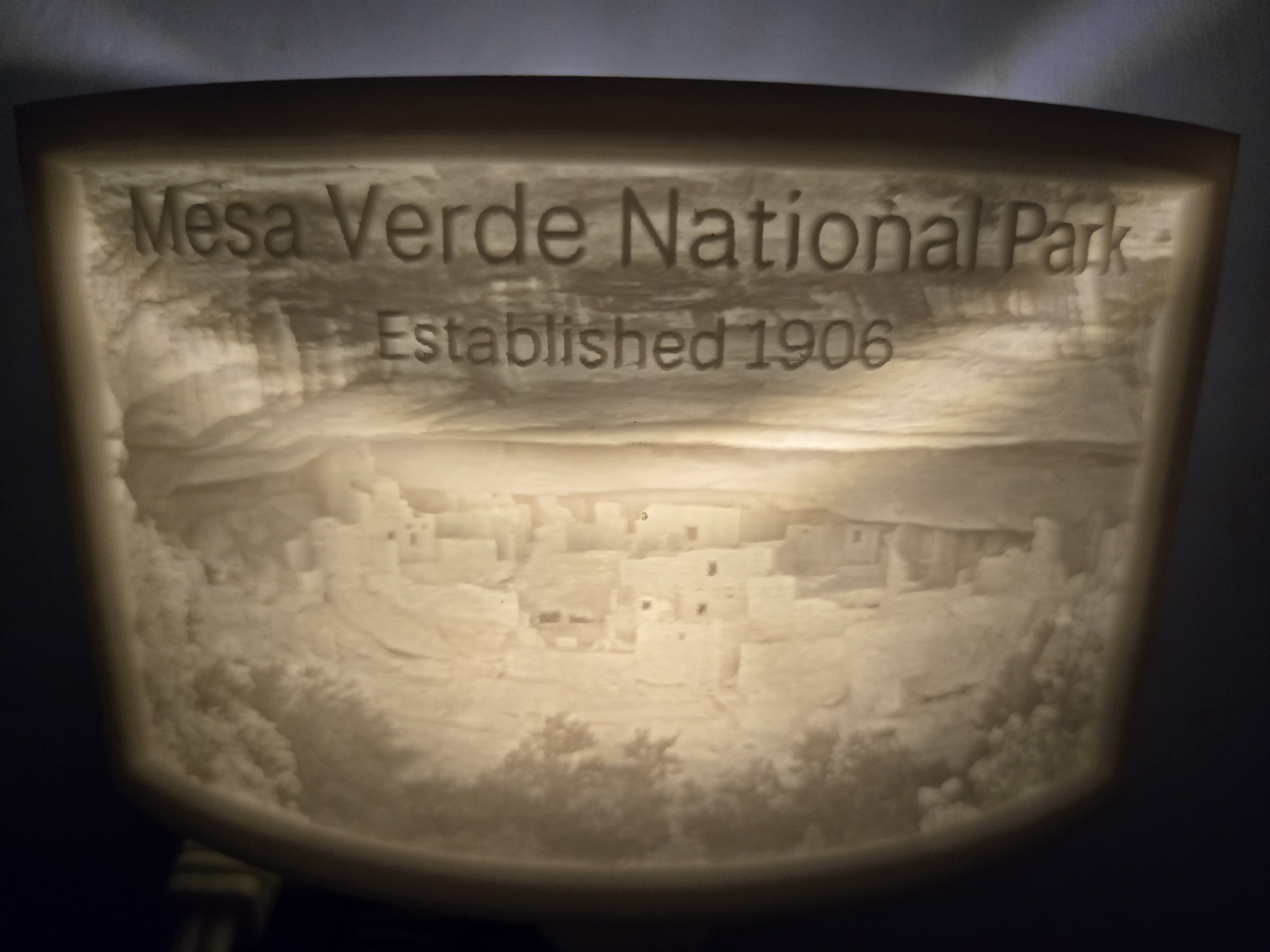 Mesa Verde Nightlight Lithophane
