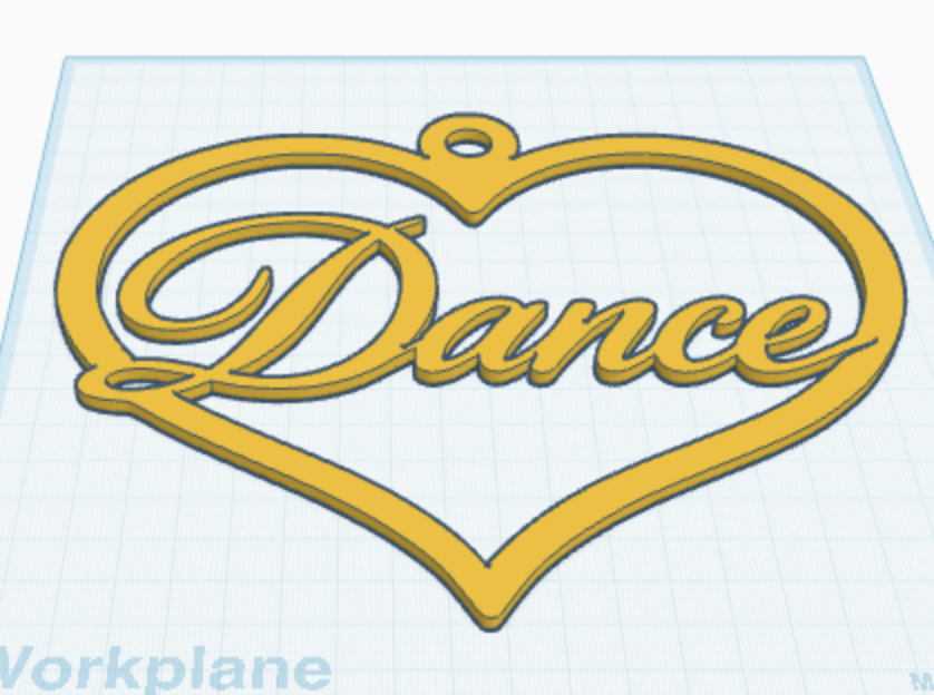 Dance Heart Keychain