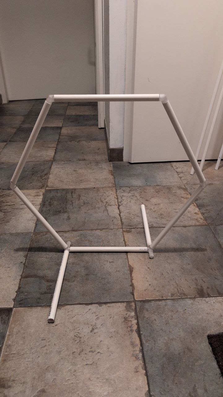 Modular Hex whoop gate system for 16mm pipe