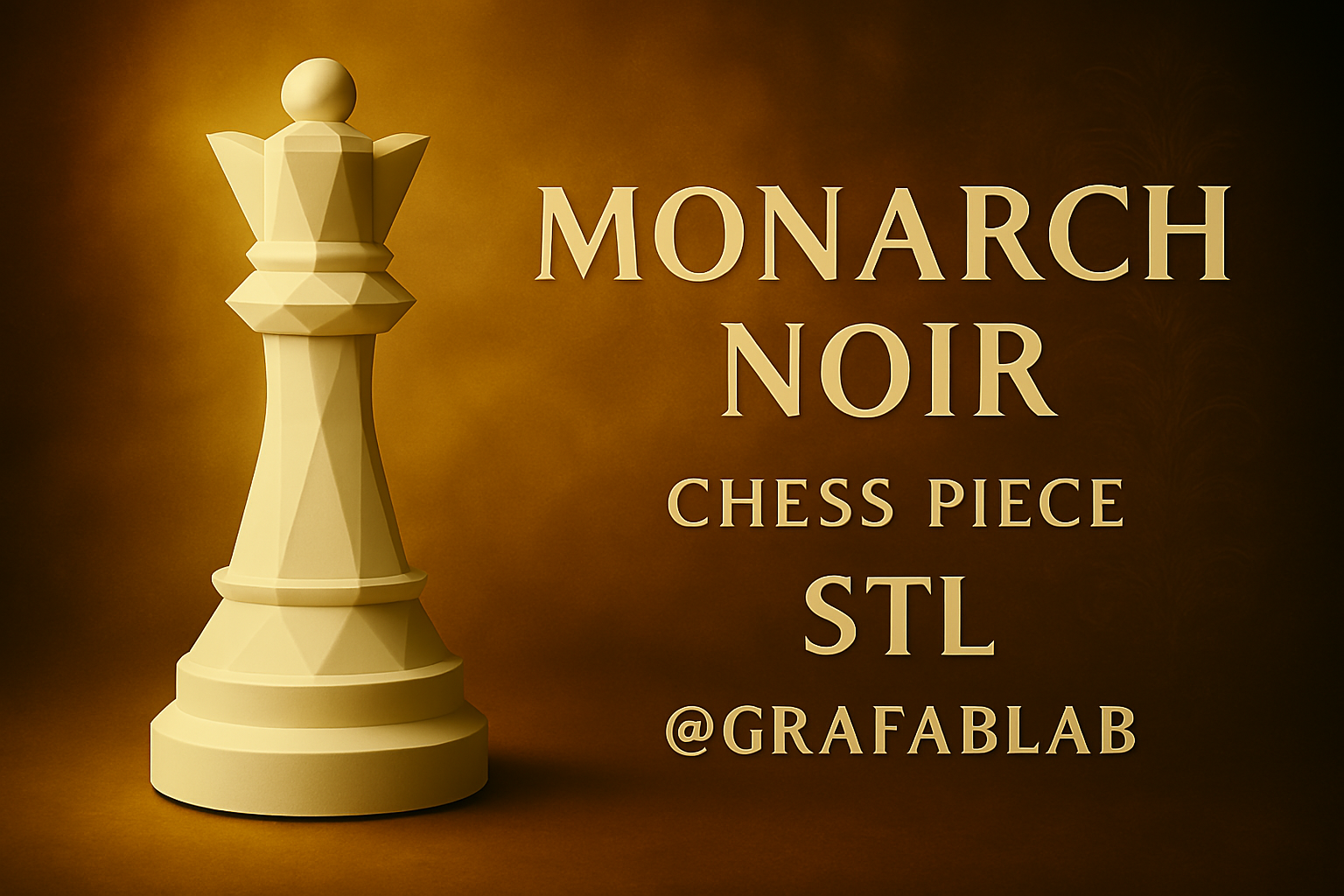 Monarch Noir "Queen" - chess piece