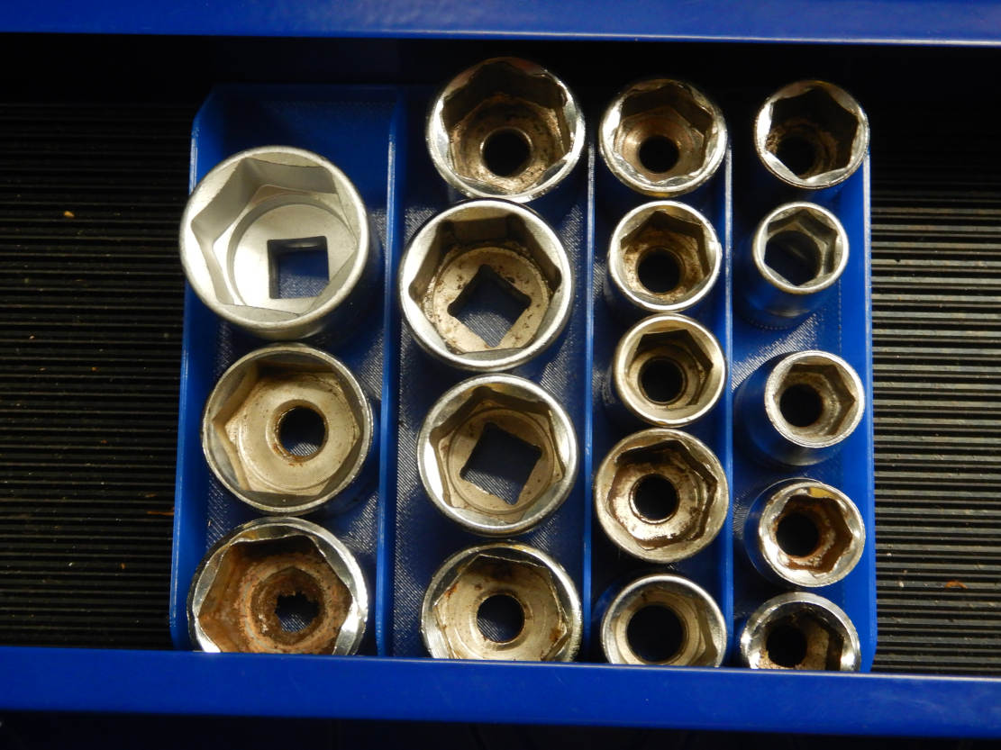 Stecknuss 3/8" Werkzeugkiste Sortiereinsatz M1; 3/8" socket, toolbox sorting insert M1