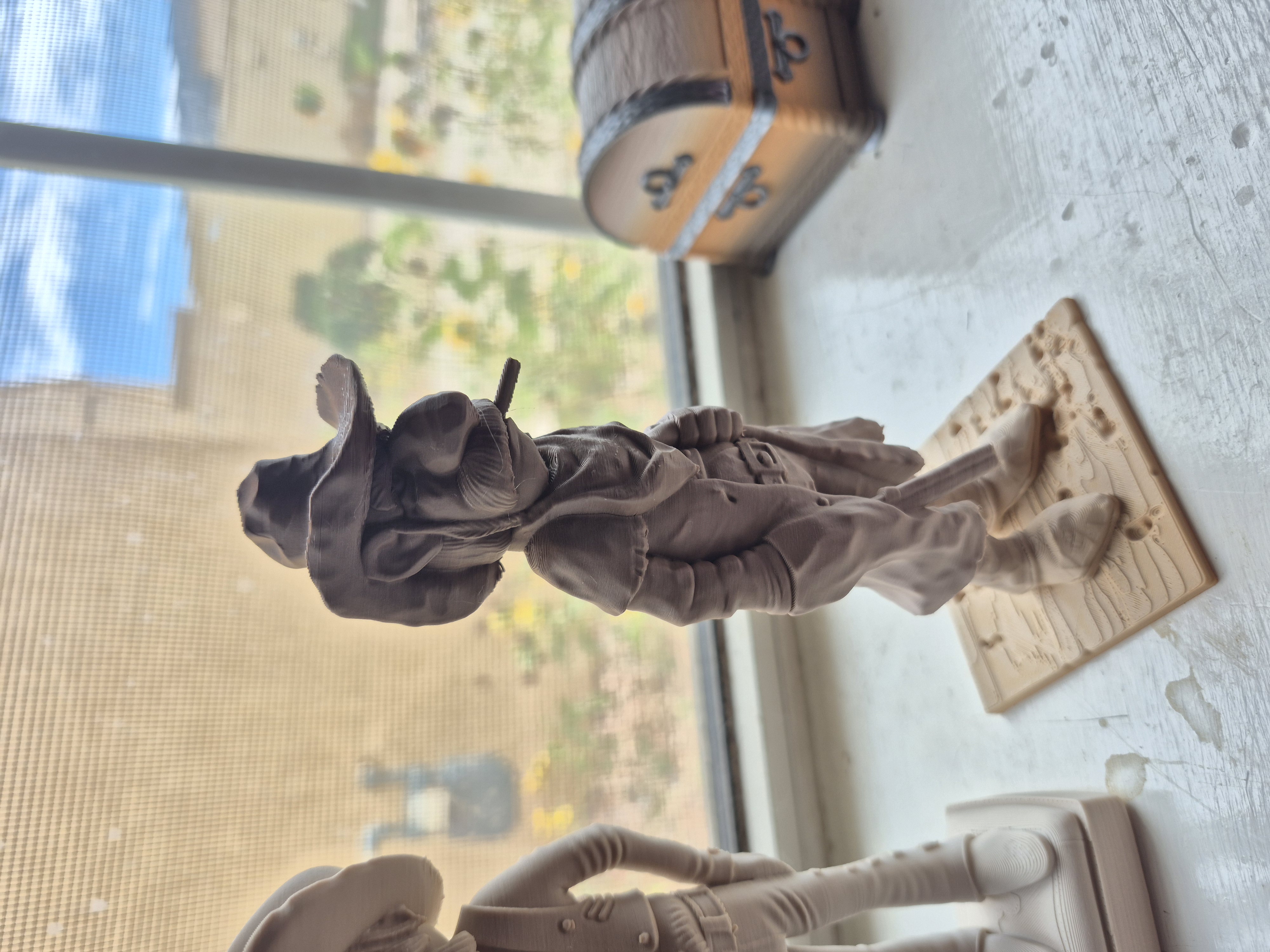 Cowboy carving