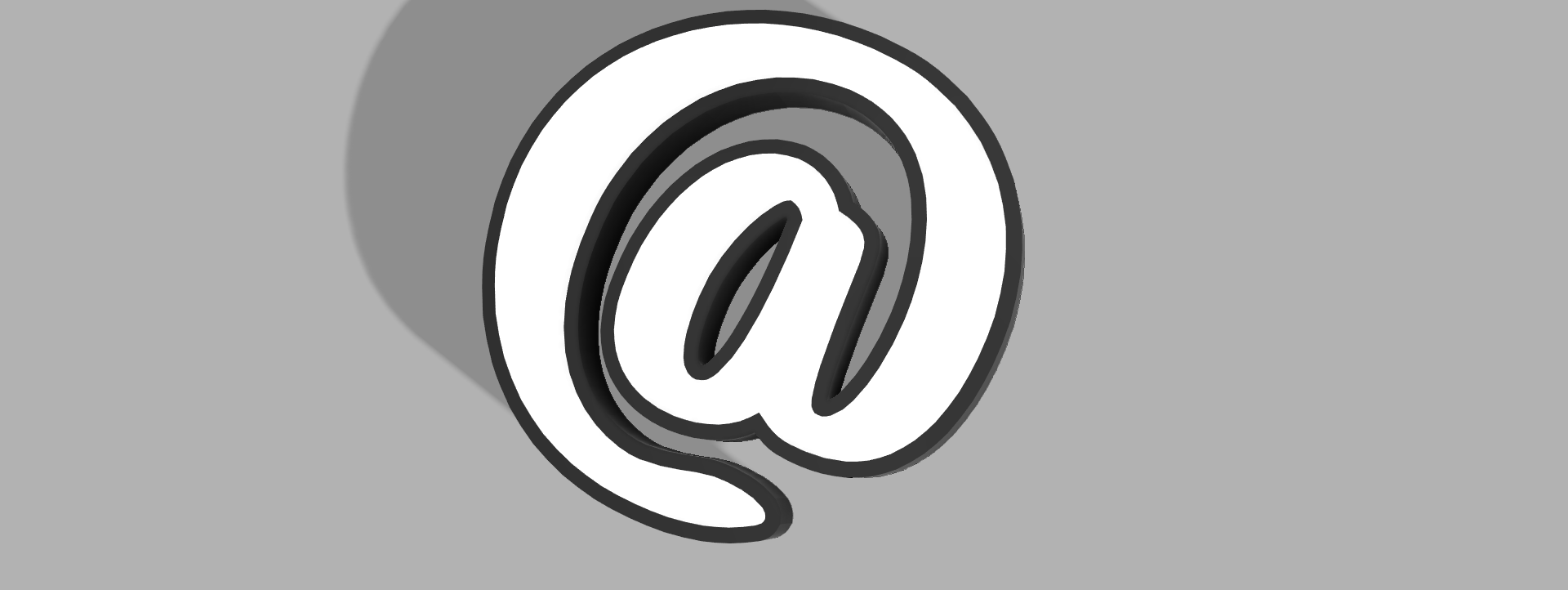 LED Leuchte "@" AT-Zeichen, E-Mail, eMail-Zeichen