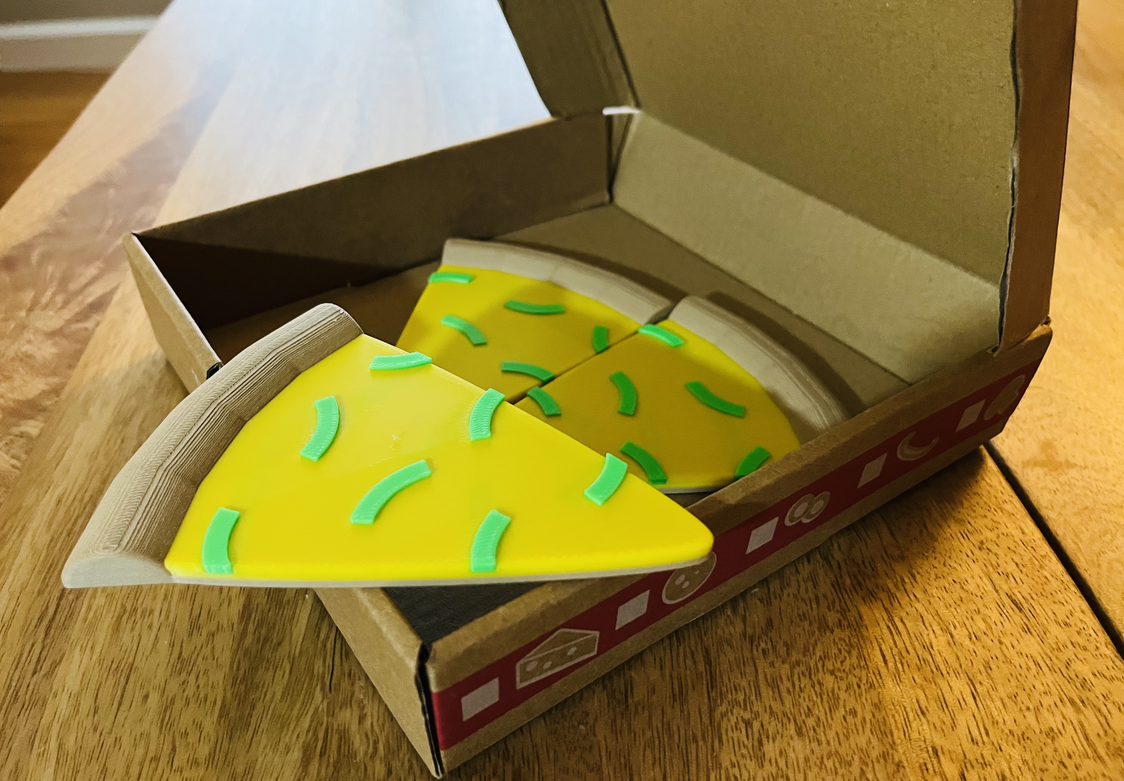 Pizza Slice with Green Peppers