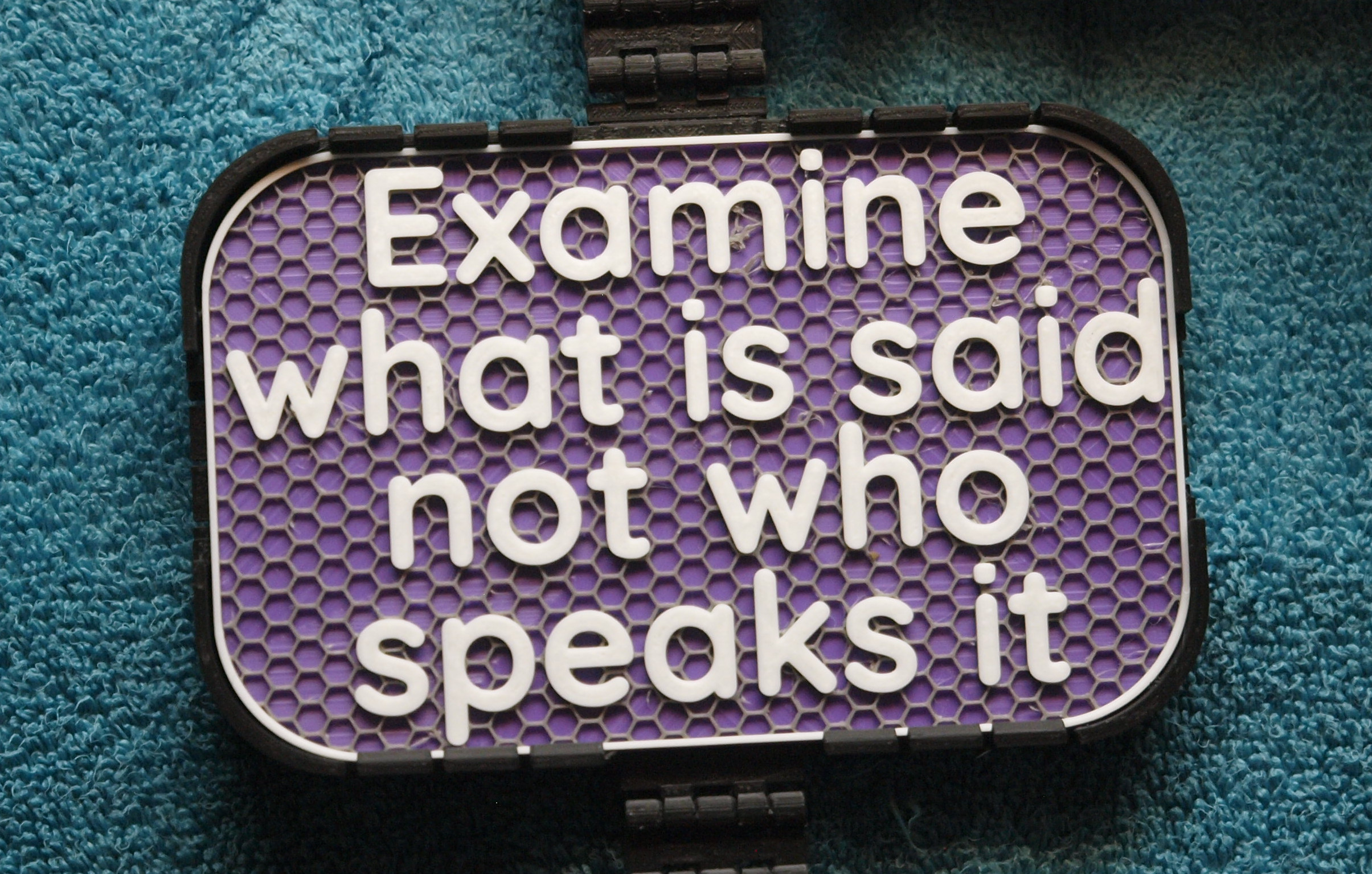 What is said, not who speaks sign