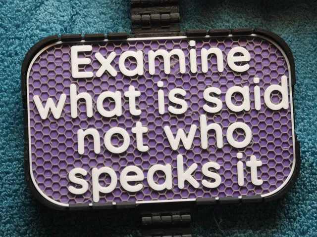 What is said, not who speaks sign