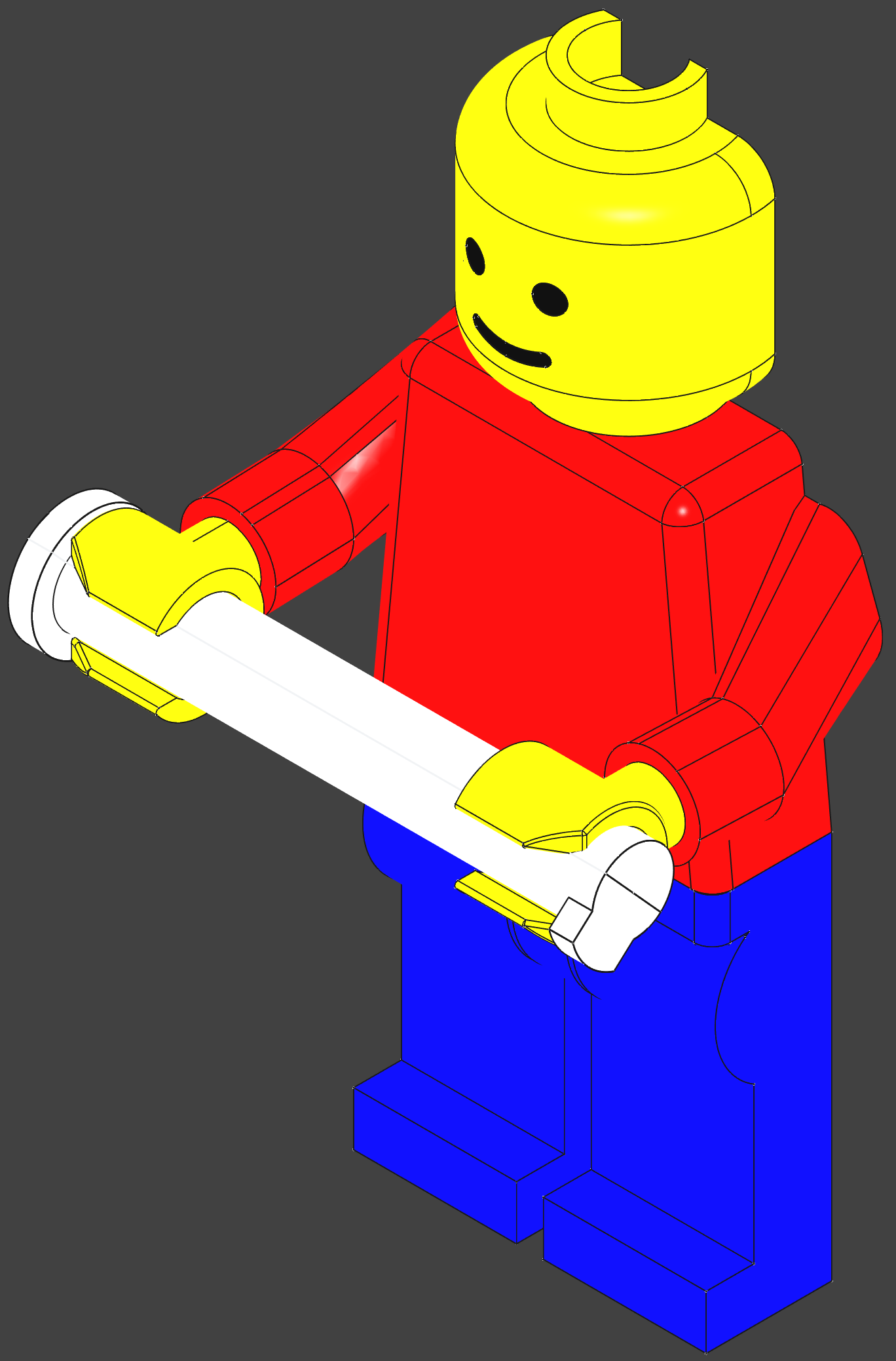 Legomännchen-Figur als WC-Papierhalter