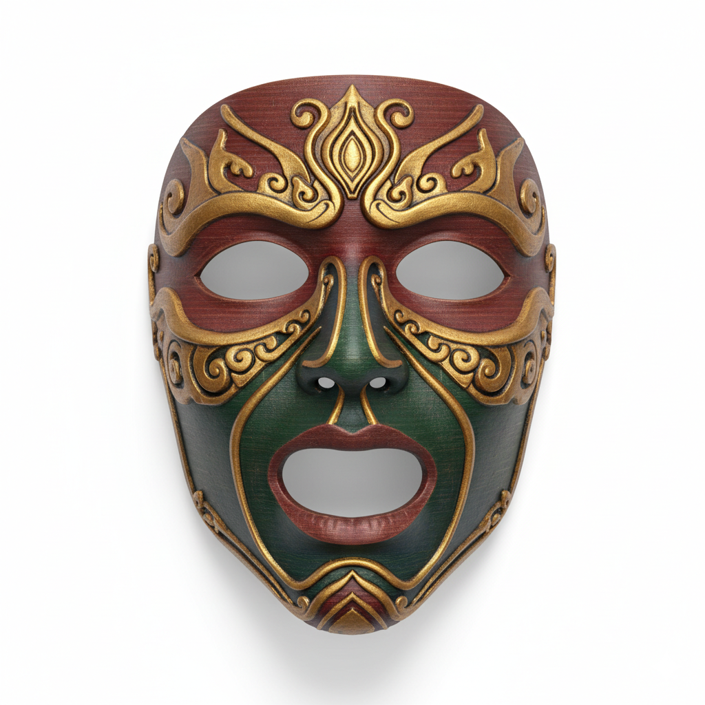 Sacred Temple Guardian, mask, cosplay, wearable, costume, face, helmet