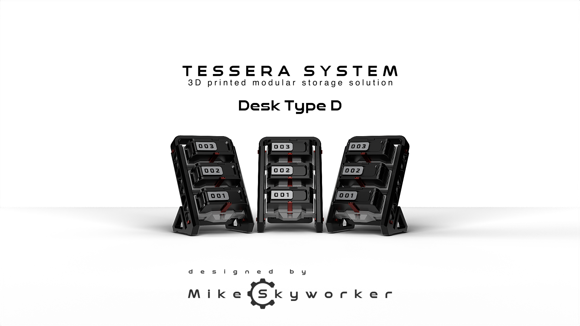Tessera Desk Type D. Modular storage