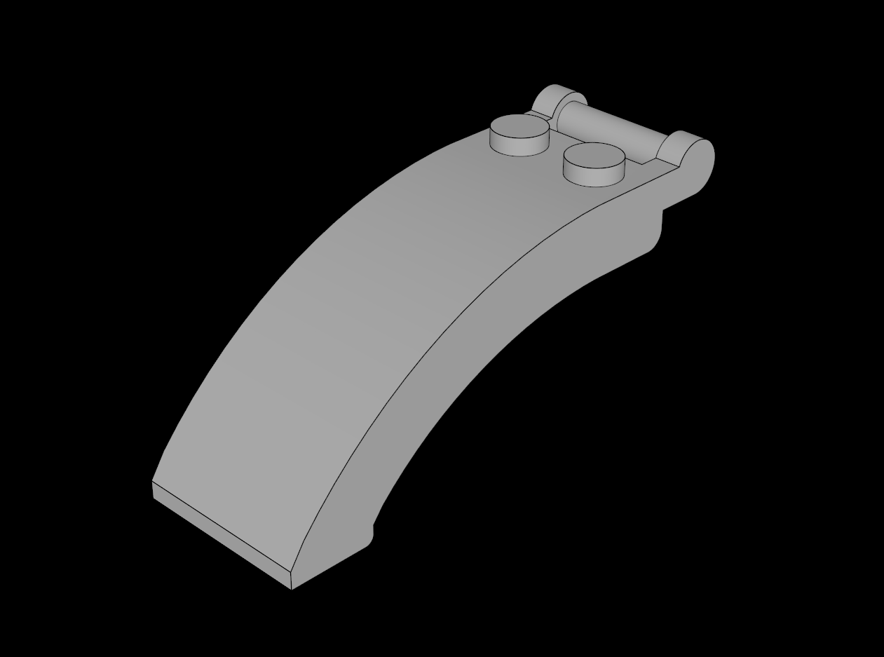 Lego Compatible (92474.dat) Windscreen  6 x  2 x  2 with Handle