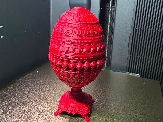 Fabergé Egg — Ornate Jewelled Egg on a Pedestal (No Openwork, Prints Clean)