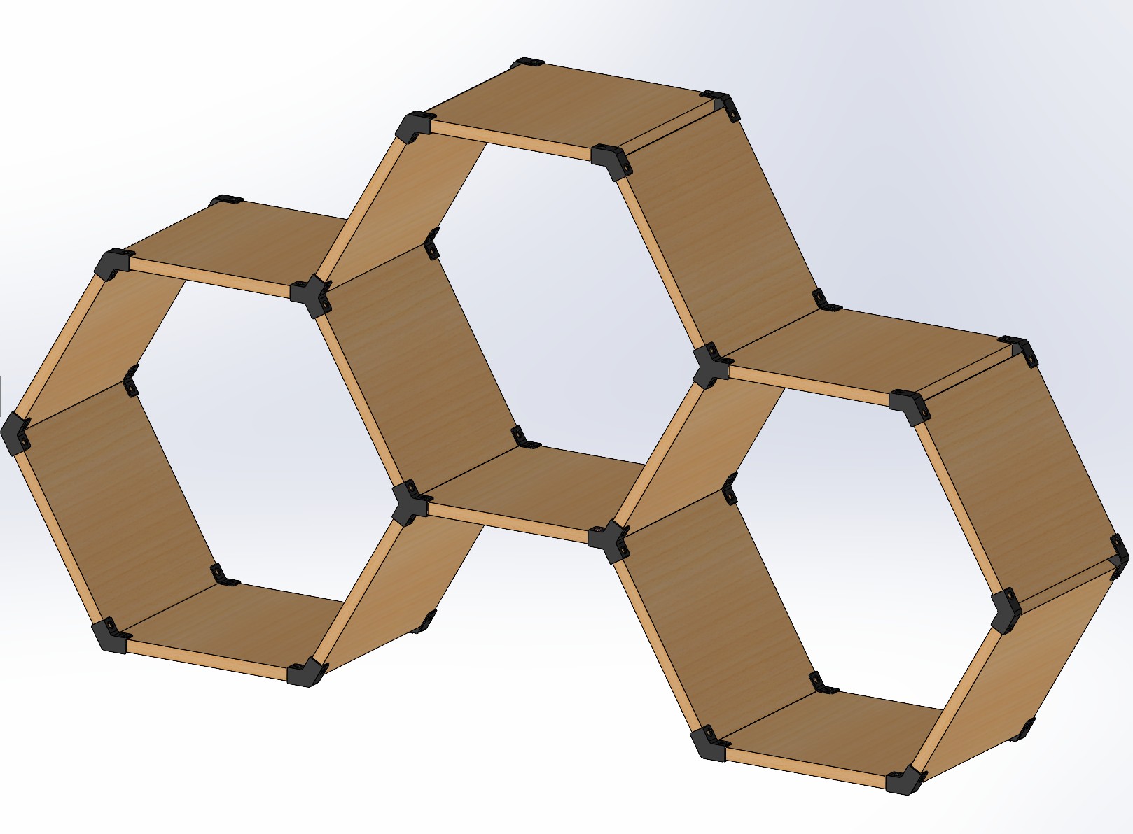 Bienenwaben Schrank DIY Eckenverbinder Sechskantregal