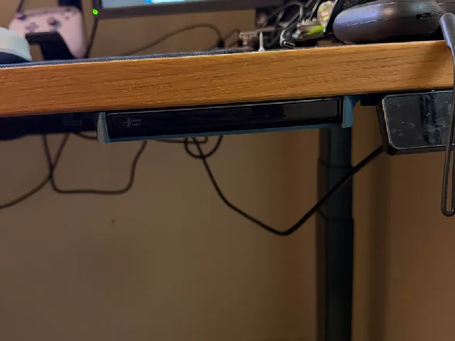 Under Desk Swing Down Mount for LG BP60NB10 Blu-Ray drive and others