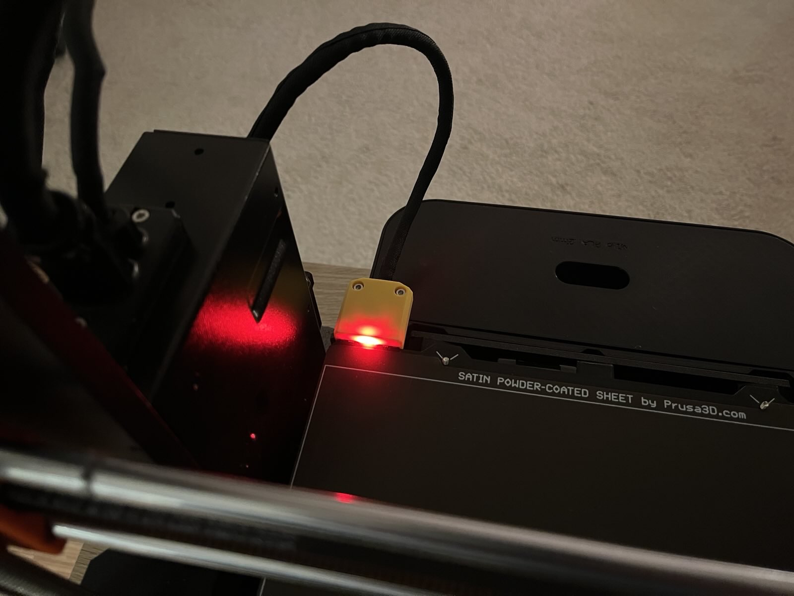 Prusa MK4-MK4S heatbed cable top cover with light diffuser