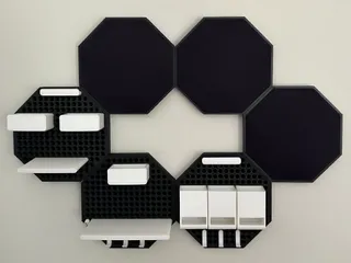 modular pegboard / pinboard combination